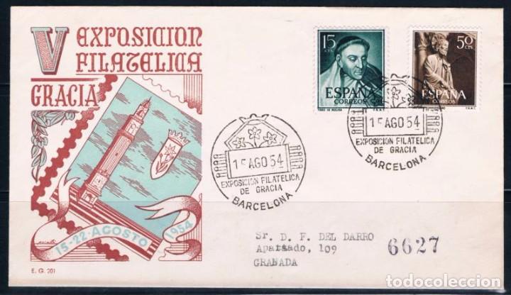 Sellos: 1954.-  BARCELONA A GRANADA - Foto 1