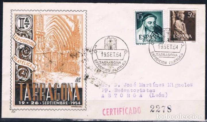 Sellos: 1954.-  TARRAGONA A ASTORGA (LE&Oacute;N) - Foto 1
