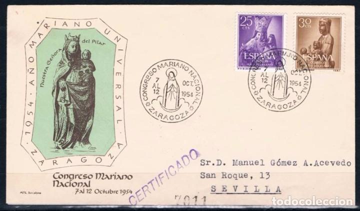 Sellos: 1954.-  ZARAGOZA A SEVILLA - Foto 1