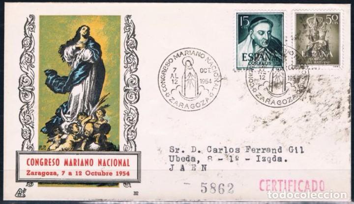 Sellos: 1954.-  ZARAGOZA A JA&Eacute;N - Foto 1