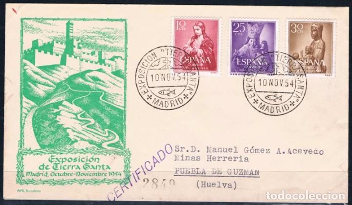 Sellos: 1954.-  MADRID A PUEBLA DE GUZMAN (HUELVA) - Foto 1