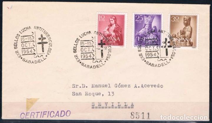 Sellos: 1954.-  SABADELL A SEVILLA - Foto 1