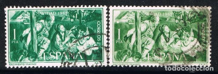 Selos: 079. Dos sellos Navidad 1962, variedad de color. edifil num 1692 - 1692a &ordm;