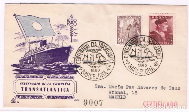 Sellos: Espa&ntilde;a. Sobre circulado con matasello especial del tema barcos - Foto 1