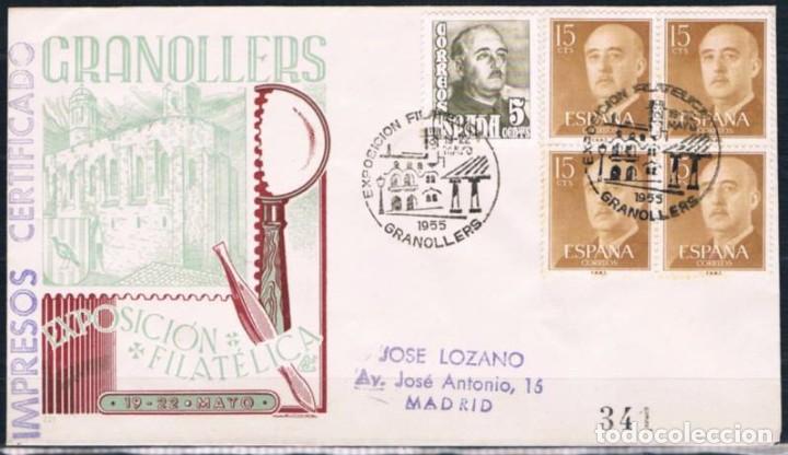 Sellos: 1955.-  GRANOLLERS (BARCELONA) A MADRID - Foto 1