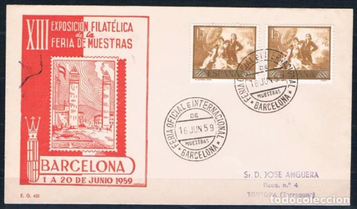 Sellos: 1959.-  BARCELONA A TORTOSA (TARRAGONA) - Foto 1