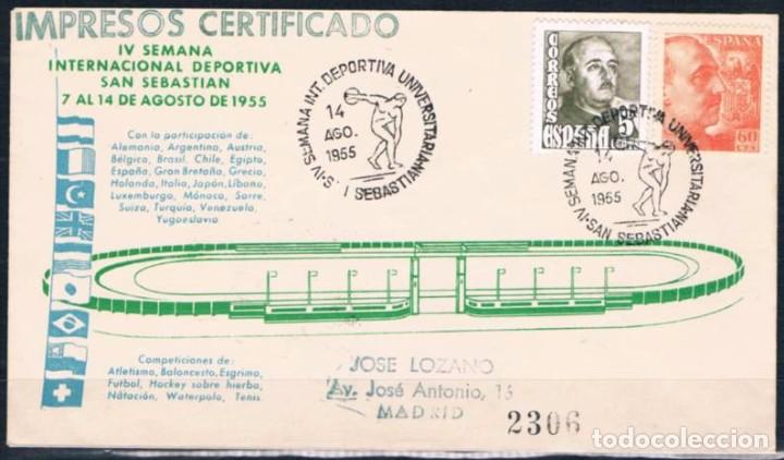 Sellos: 1955.- SAN SEBASTI&Aacute;N A MADRID - Foto 1