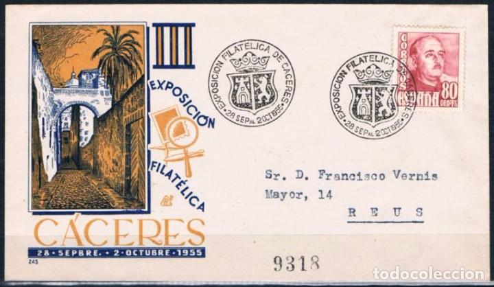 Sellos: 1955.-  C&Aacute;CERES A REUS - Foto 1
