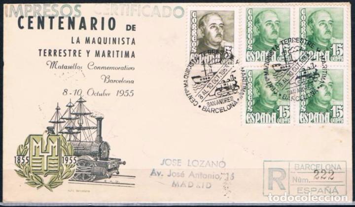Sellos: 1955.-  BARCELONA A MADRID - Foto 1