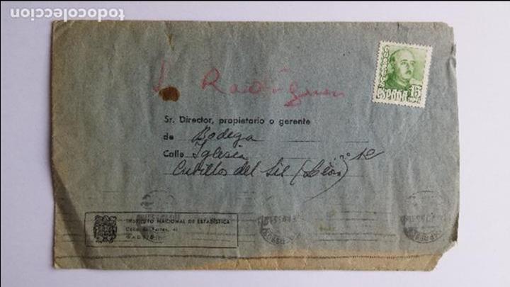 Sellos: carta de 1955 a una bodega del bierzo ,leon ,cubillos del sil - Foto 1