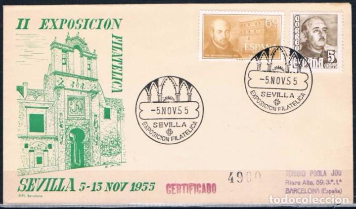 Sellos: 1955.- SEVILLA A BARCELONA - Foto 1