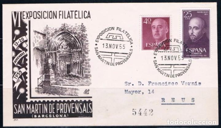 Sellos: 1955.-  SAN MART&Iacute;N DE PROVENSALS A REUS - Foto 1