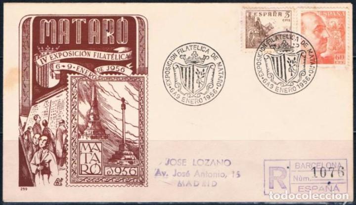 Sellos: 1955.-  MATAR&Oacute; (BARCELONA) A MADRID - Foto 1