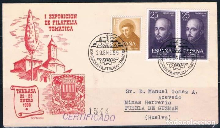 Sellos: 1956.-  TARRASA A PUEBLA DE GUZM&Aacute;N (HUELVA) - Foto 1