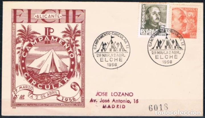 Sellos: 1956.-  ELCHE A MADRID - Foto 1