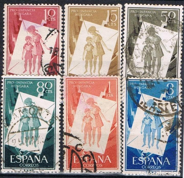 Sellos: 0193. Serie completa pro Infancia hungara 1956, edifil num 1200 - 1205 &ordm;