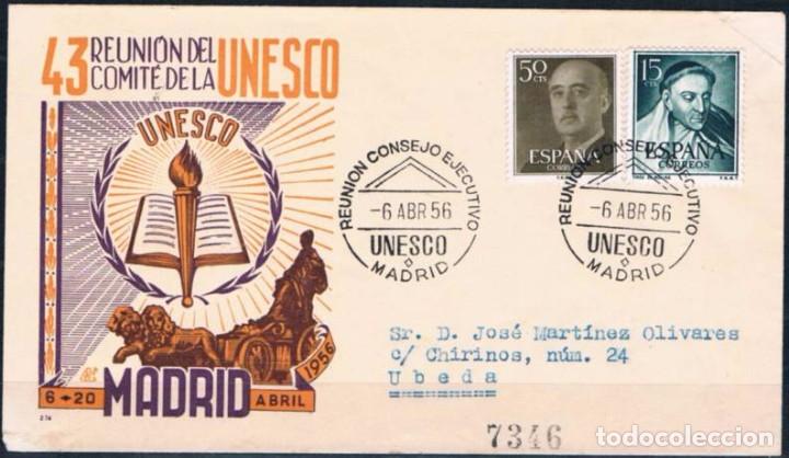 Sellos: 1956.-  MADRID A &Uacute;BEDA (JA&Eacute;N) - Foto 1
