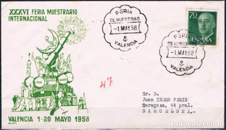 Sellos: 1958.-  VALENCIA A BARCELONA - Foto 1