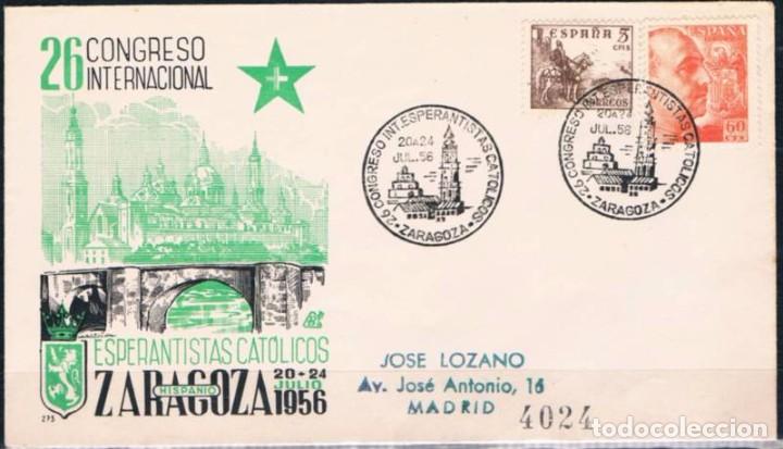 Sellos: 1956.-  ZARAGOZA A MADRID - Foto 1