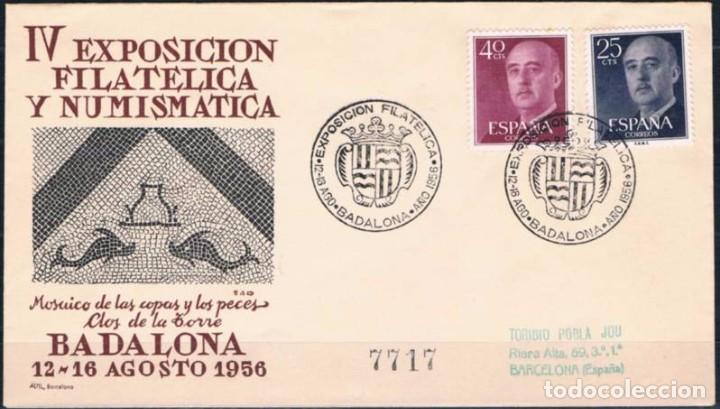 Sellos: 1956.-  BADALONA A BARCELONA - Foto 1