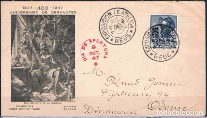 Sellos: 1947.-  REUS (TARRAGONA) A DINAMARCA  *GOMIS 155 - Foto 1