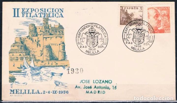 Sellos: 1956.-  MELILLA A MADRID - Foto 1