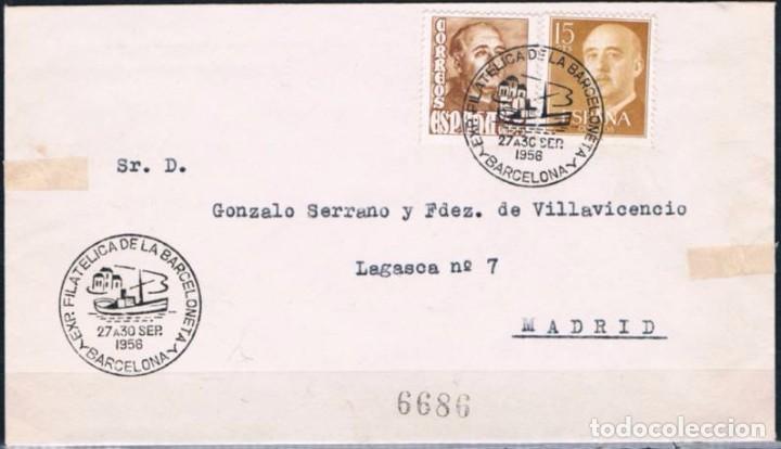Sellos: 1956.-  BARCELONA A MADRID - Foto 1