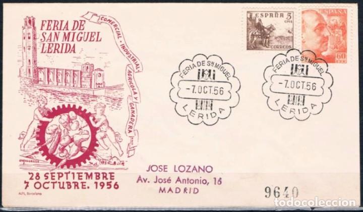 Sellos: 1956.-  L&Eacute;RIDA A MADRID - Foto 1