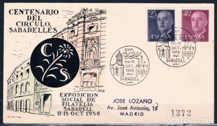 Sellos: 1956.-  SABADELL A MADRID - Foto 1