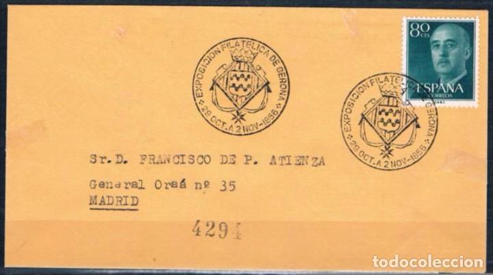 Sellos: 1956.-  GERONA A MADRID - Foto 1