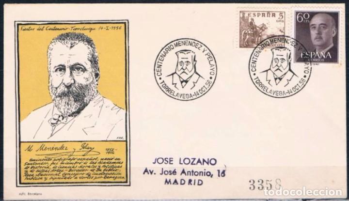 Sellos: 1956.-  TORRELAVEGA (SANTANDER) A MADRID - Foto 1