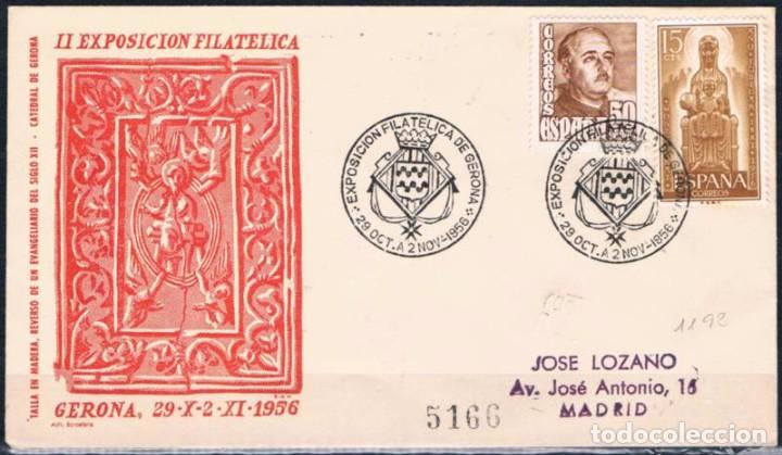 Sellos: 1956.-  GERONA A MADRID - Foto 1