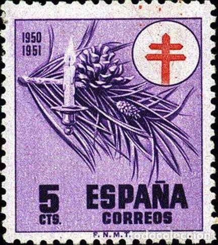 Sellos: [CF7153] Espa&ntilde;a 1950, Protuberculosos, 5c. (MNH) - Foto 1
