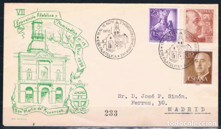 Sellos: 1956.-  SAN MART&Iacute;N DE PROVENSALS A MADRID - Foto 1