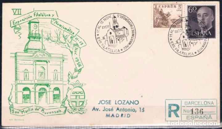 Sellos: 1956.-  SAN MART&Iacute;N DE PROVENSALS A MADRID - Foto 1
