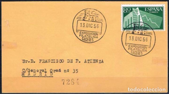 Sellos: 1956.-  C&Aacute;CERES A MADRID - Foto 1