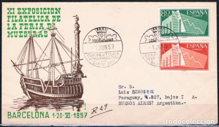 Sellos: 1957.-  BARCELONA A BUENOS AIRES (ARGENTINA) - Foto 1