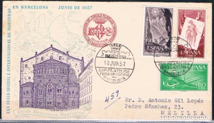 Sellos: 1957.-  BARCELONA A MELLILLA - Foto 1