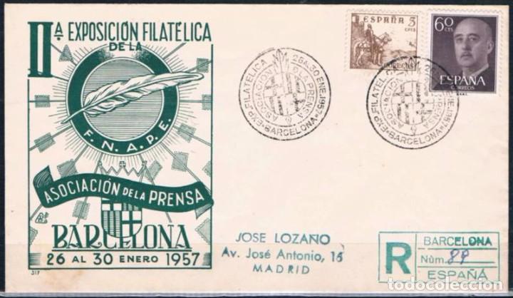 Sellos: 1957.-  BARCELONA A MADRID - Foto 1