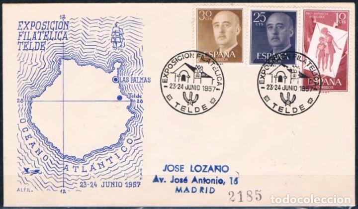 Sellos: 1957.-  TELDE (GRAN CANARIA) A MADRID - Foto 1