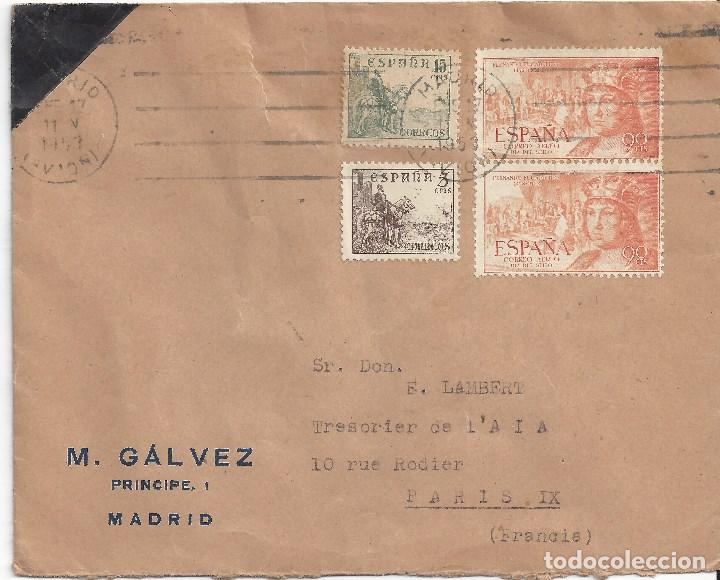 Sellos: CARTA MADRID  1953 - Foto 1