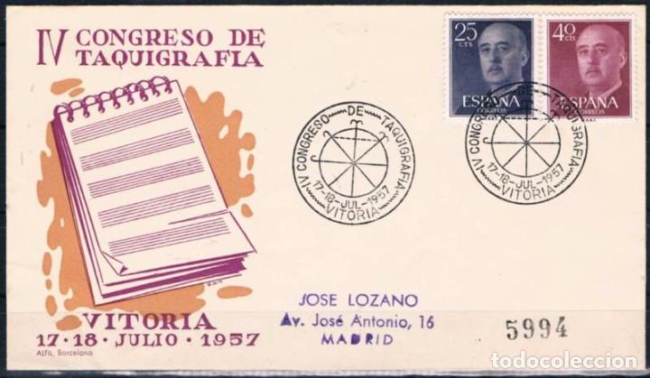 Sellos: 1957.-  VITORIA A MADRID - Foto 1