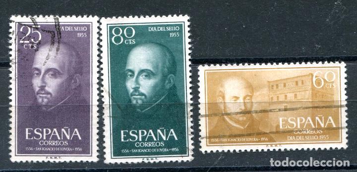 Selos: Edifil 1166/1168. San Ignacio de Loyola. Matasellados