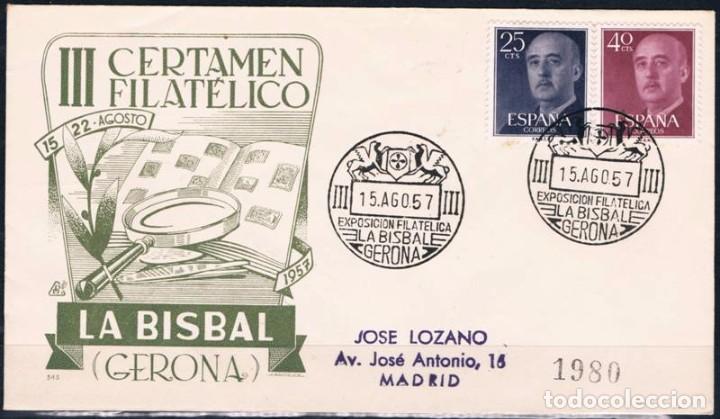 Sellos: 1957.-  GERONA A MADRID - Foto 1