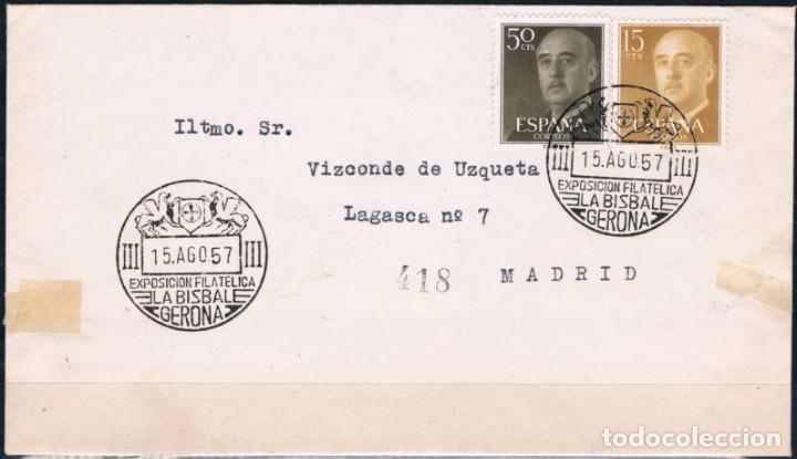 Sellos: 1957.-  GERONA A MADRID - Foto 1