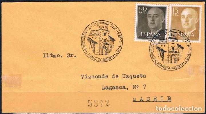 Sellos: 1957.- LINARES (JA&Eacute;N) A MADRID - Foto 1