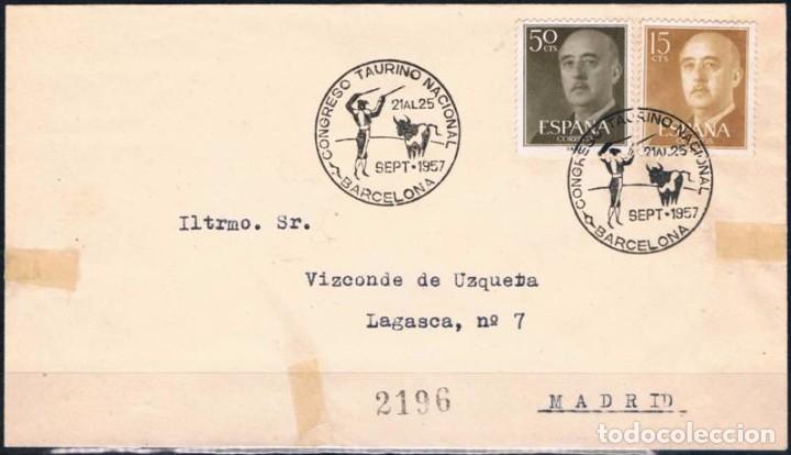 Sellos: 1957.-  BARCELONA A MADRID - Foto 1