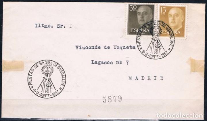 Sellos: 1957.-  GUADALUPE A MADRID - Foto 1