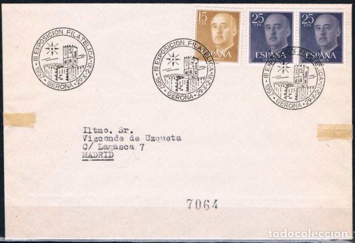 Sellos: 1957.-  GERONA A MADRID - Foto 1