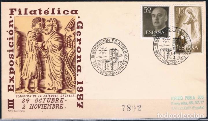 Sellos: 1957.-  GERONA A BARCELONA - Foto 1